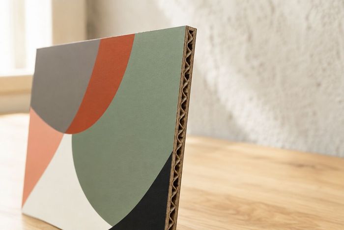 Panneau carton simple cannelure, impression KOOPRINTA