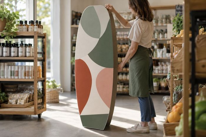 Totem elliptique, impression KOOPRINTA