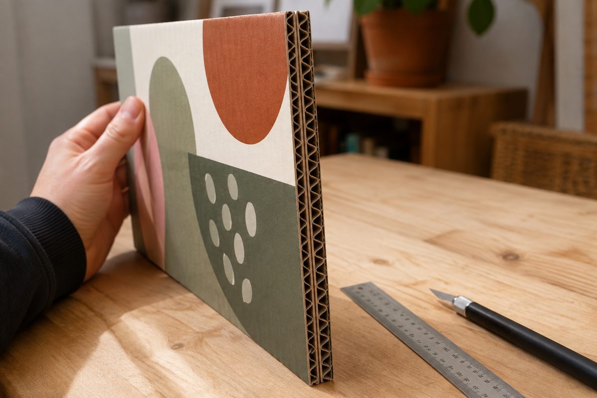 Panneau carton double cannelure imprimé par KOOPRINTA