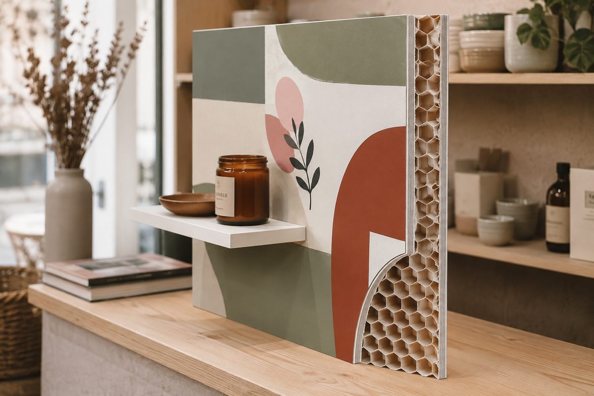Panneau carton Reboard imprimé par KOOPRINTA