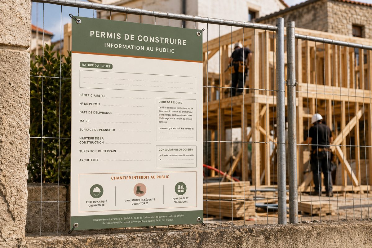 Panneau de permis de construire imprimé par KOOPRINTA