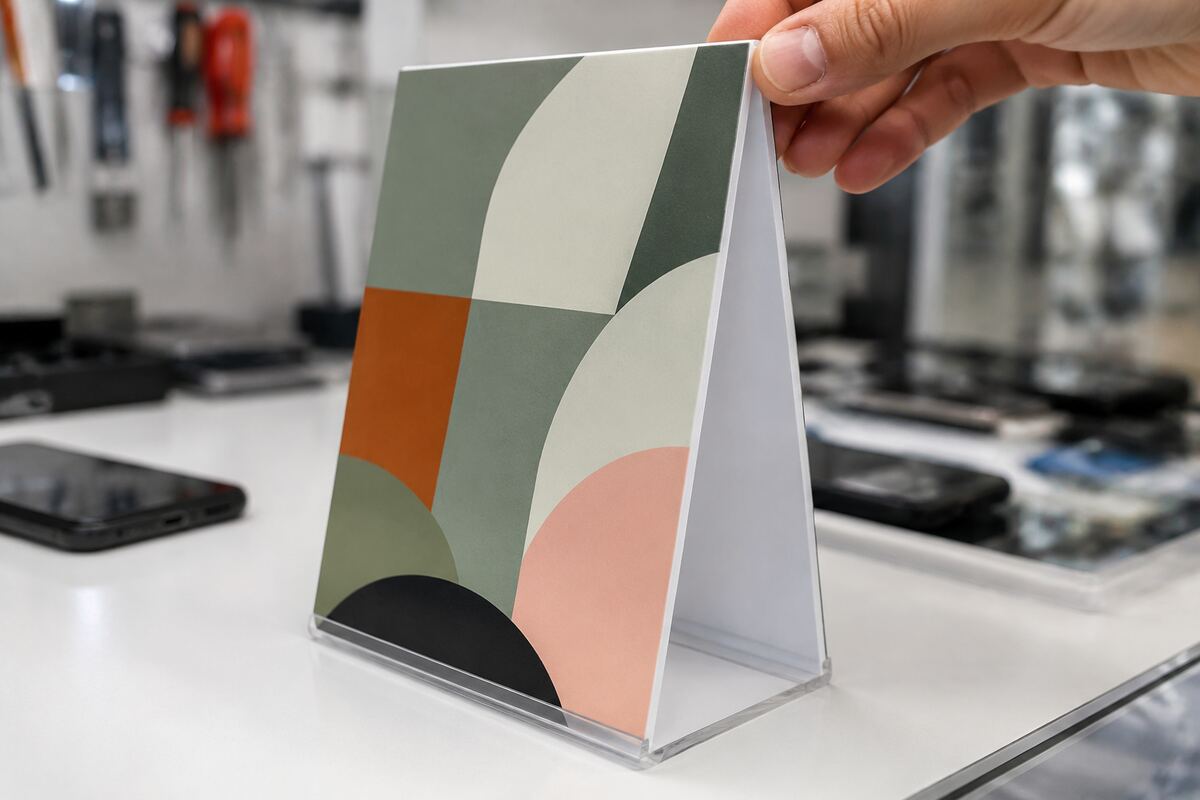 Chevalet recto-verso Forex 3 mm imprimé en quadrichromie par KOOPRINTA