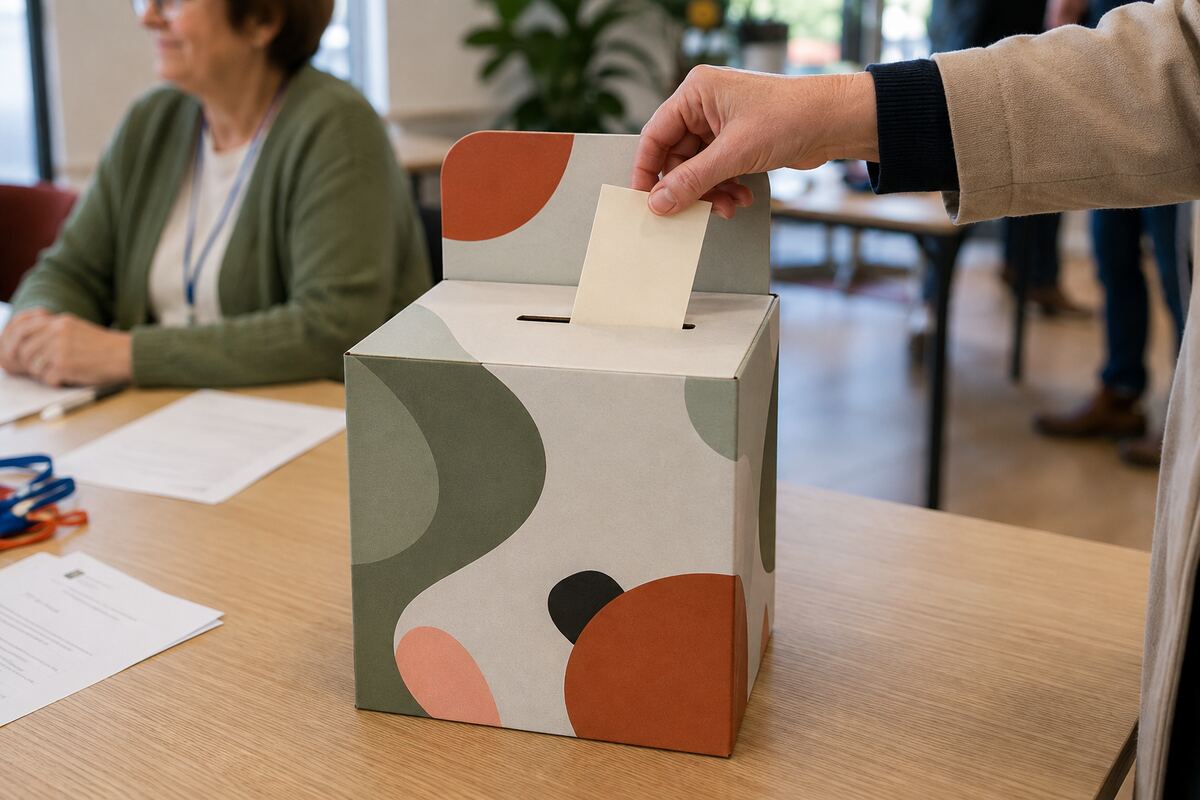 Urne de comptoir imprimé en quadrichromie par KOOPRINTA