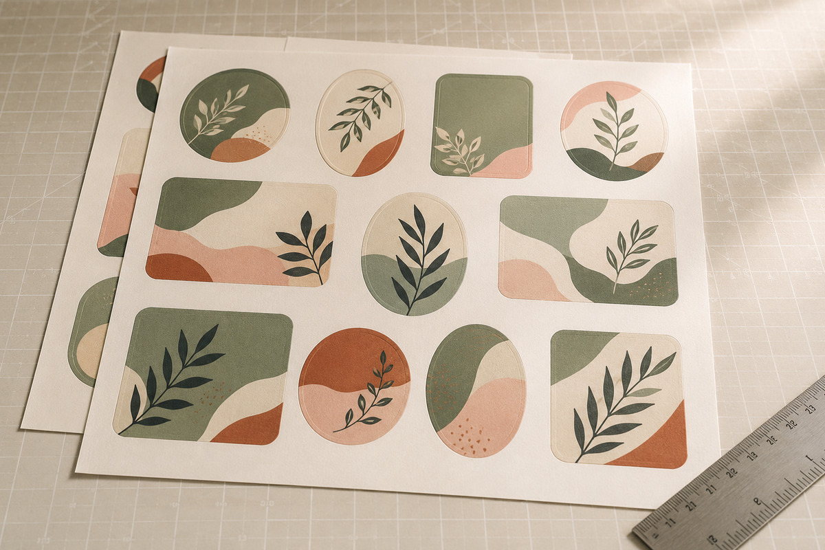 Planche de stickers A4, impression KOOPRINTA